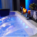 Fashion Design with Colorful LED Light Jets 3 Person Bathtub